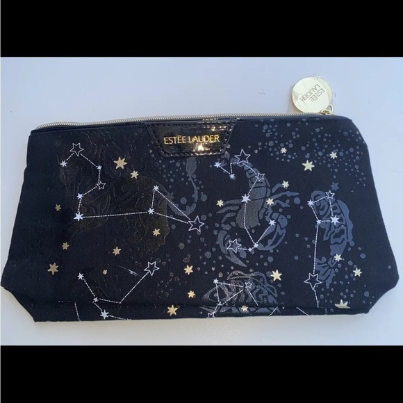 Estee Lauder Cosmetics Makeup Travel Bag (Black with White Constellations) - Picture 6 of 6